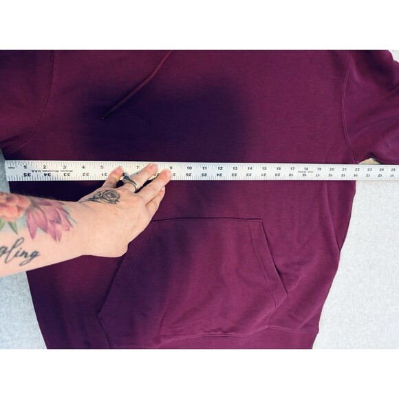 Nike Hoodie Medium Maroon Purple Fleece Hooded Sweatshirt Pullover Men’s - Picture 6 of 9